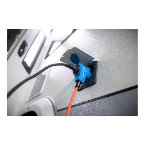 Camping Adapterkabel IP44 1,5m H07RN-F 3G2,5 Schutzkontakt-Stecker, CEE-Kupplung 230V/16A