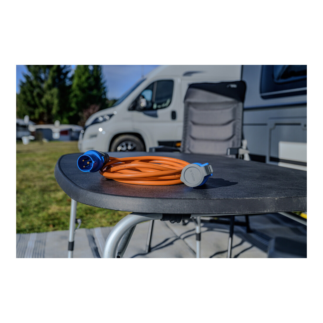 Camping-/Maritim CEE Verlängerungskabel 230V IP44 10m H07RN-F 3G2,5 orange CEE 230V/16A Stecker und Kupplung