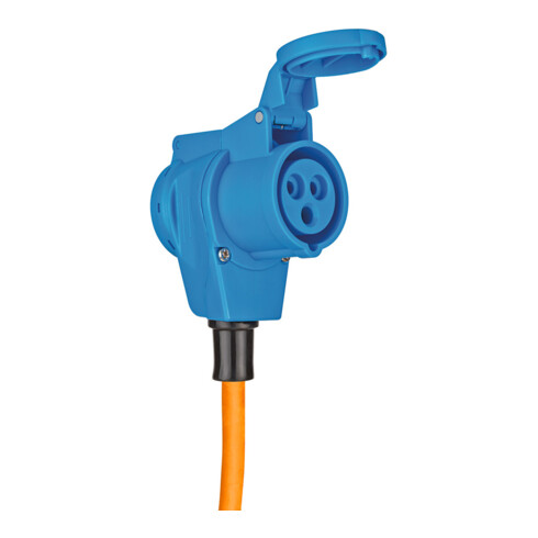 Camping-/Maritim CEE Verlängerungskabel IP44 10m orange H07RN-F 3G2,5 CEE-Stecker, Winkelkupplung 230V/16A
