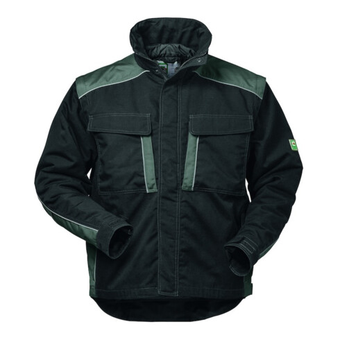 Canvas Outdoorjacke 2 in 1 Basel Gr.L schwarz/grau FELDTMANN