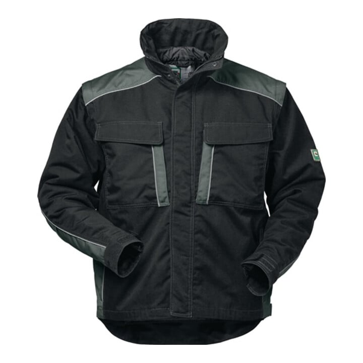 Canvas Outdoorjacke 2 in 1 Basel Gr. XL schwarz/grau 65% PES/35% CO Feldtmann
