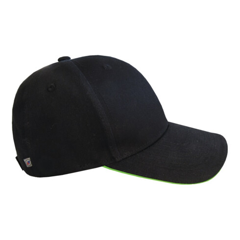 Cap Terrax Workwear uni zwart/limoen 100% Katoen TERRAX