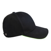 Cap Terrax Workwear uni zwart/limoen 100% Katoen TERRAX