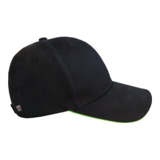 Cap Terrax Workwear univ. nero/limetta 100 %CO TERRAX