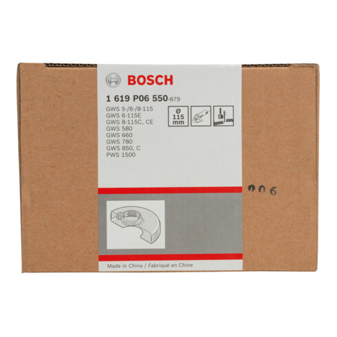 Capot de protection Bosch avec plaque de recouvrement 115 mm pour GWS 5-115