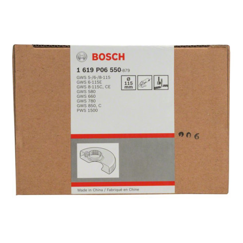 Capot de protection Bosch avec plaque de recouvrement 115 mm pour GWS 5-115