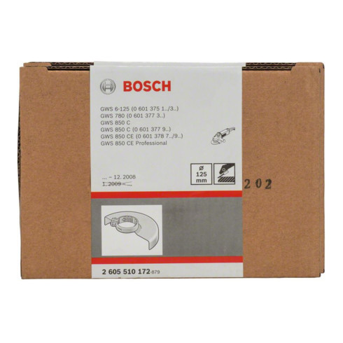 Capot de protection Bosch sans plaque de recouvrement 125 mm avec capuchon de codage à vis