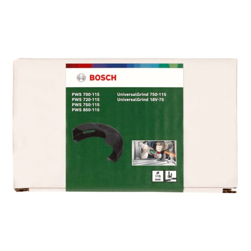 Capot de protection combiné Bosch pour la découpe, plastique emboîtable, 115 mm