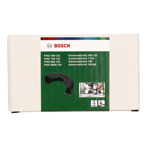 Capot de protection combiné Bosch pour la découpe, plastique emboîtable, 125 mm