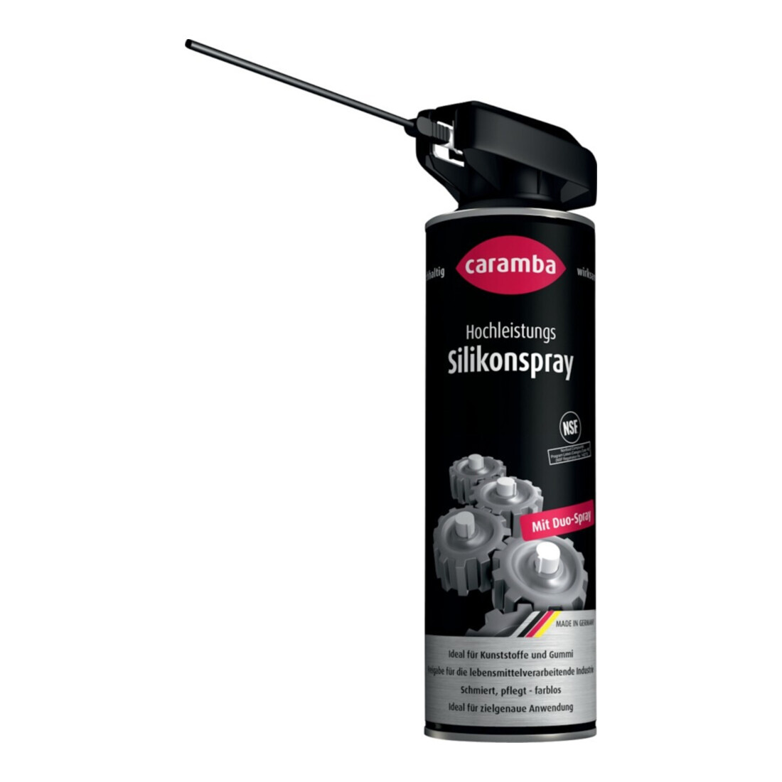 Caramba Bombe à haute teneur en silicone incolore en spray NSF H2 H2 500 ml Duo-Spray