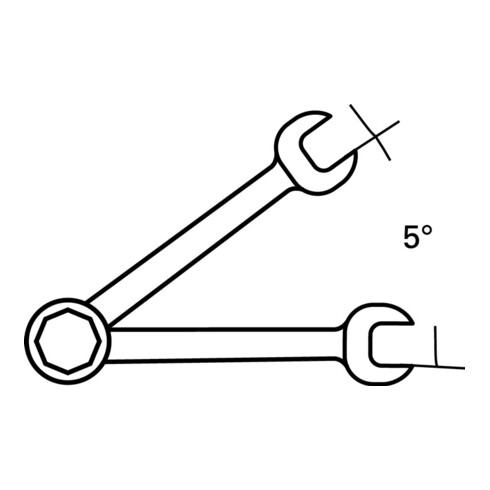 Carolus Maul-Ringratschenschlüssel 17 mm, gerade Form