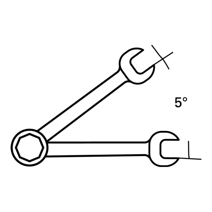 Carolus Maul-Ringratschenschlüssel 22 mm, gerade Form