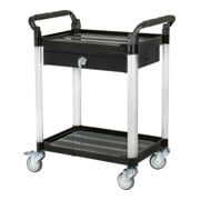 STIER Carrello di servizio con 2 ripiani e cassetto lungh.xlargh.xalt. 860x480x930 mm