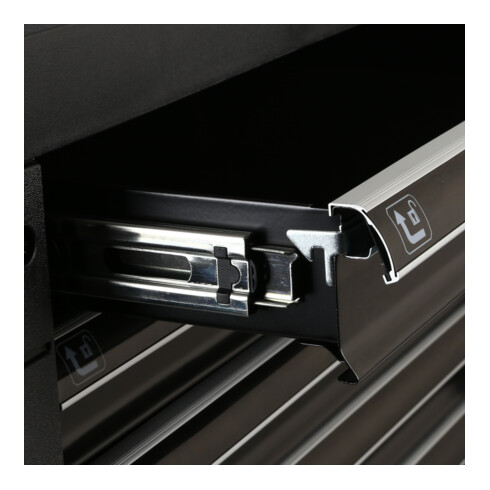 Carrello per officina Brilliant Tools con 7 cassetti