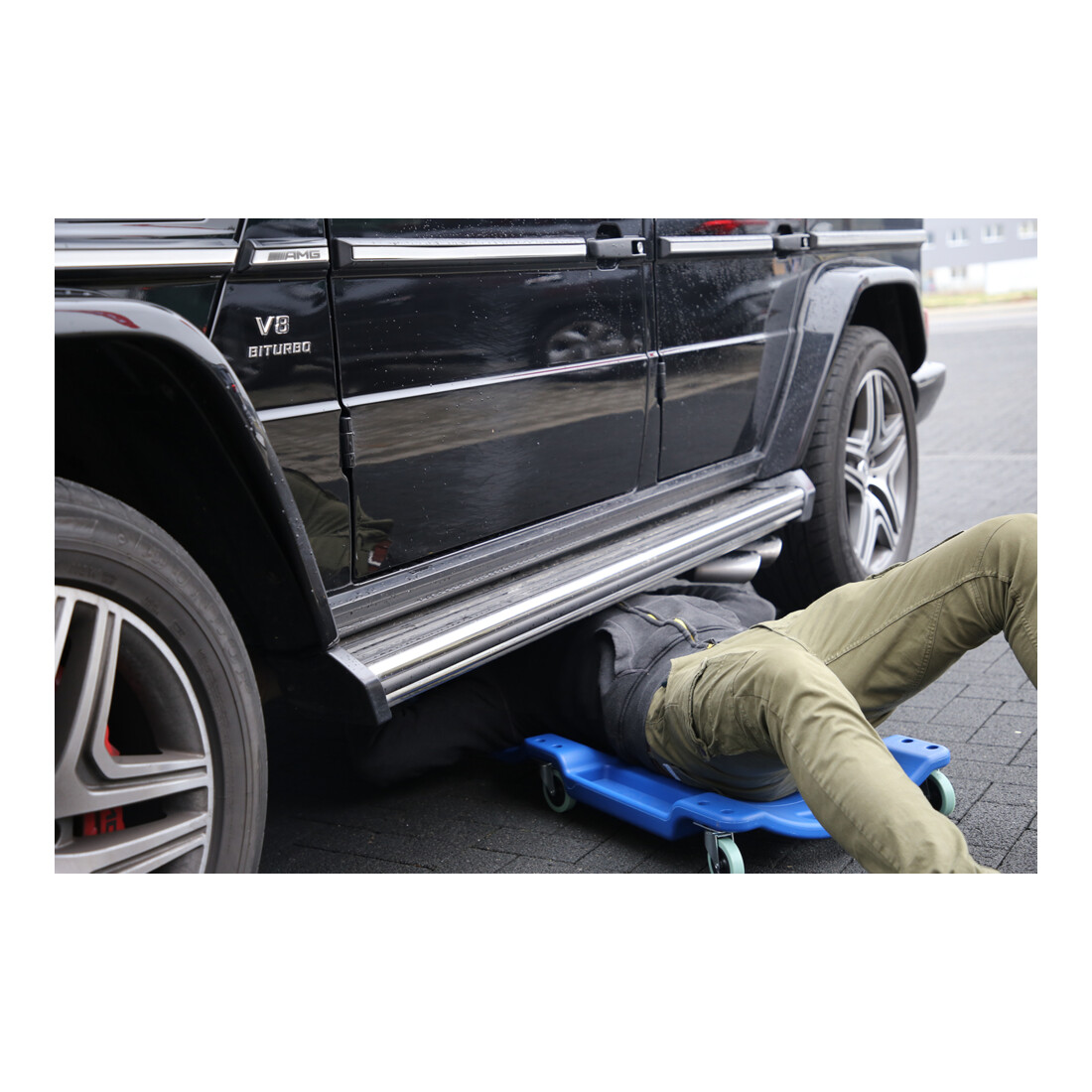 Carrello sottomacchina mobile Brilliant Tools, lungh.1030 x largh.480 x alt.115 mm