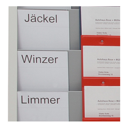 Carte d'étiquetage pour badges nominatifs Eichner L 123 x h 98mm PU 20 pcs.