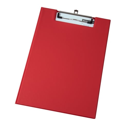 Eichner Cartella a clip, PVC A4 rosso, non stampata