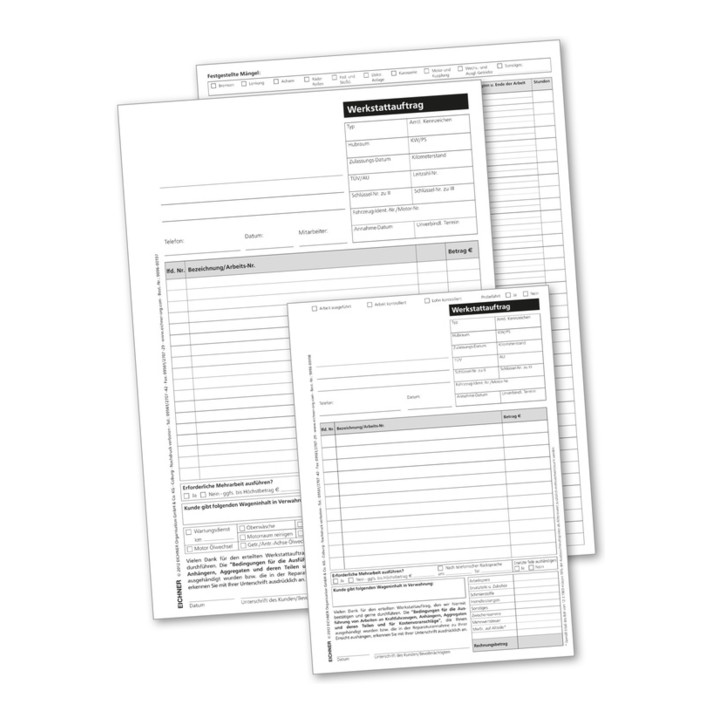 Cartes de travail Eichner