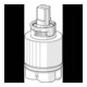 Cartouche de commande Hansa ECOTOP 3.5 en position centrale eau froide