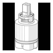 Cartouche de commande Hansa ECOTOP 3.5 en position centrale eau froide-3