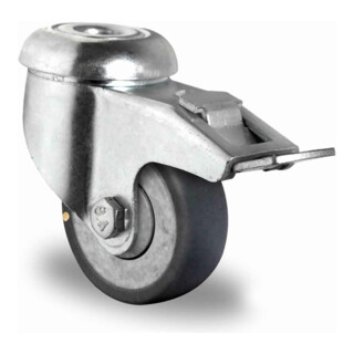 CASCOO Rugwiel met totale rem Serie P2T2 (elektrisch geleidende) kogellager