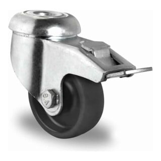 CASCOO Achterwiel met volledig remsysteem Serie P4P4 glijlager