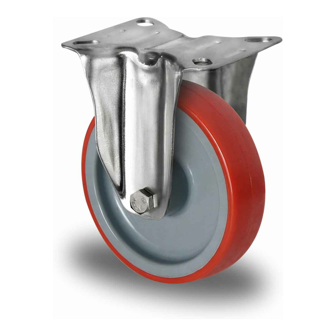 CASCOO Bockrolle ø 125 mm Serie N2U6 Rollenlager Edelstahl