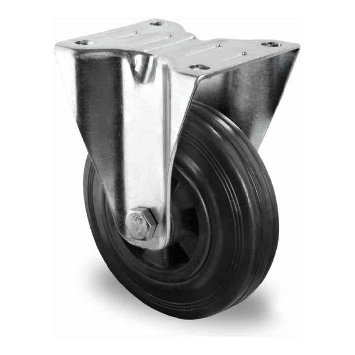 Set CASCOO Lenkrolle ø 160 mm Serie P4S4 Rollenlager + Bockrolle ø 160 mm Serie P4S4 Rollenlager