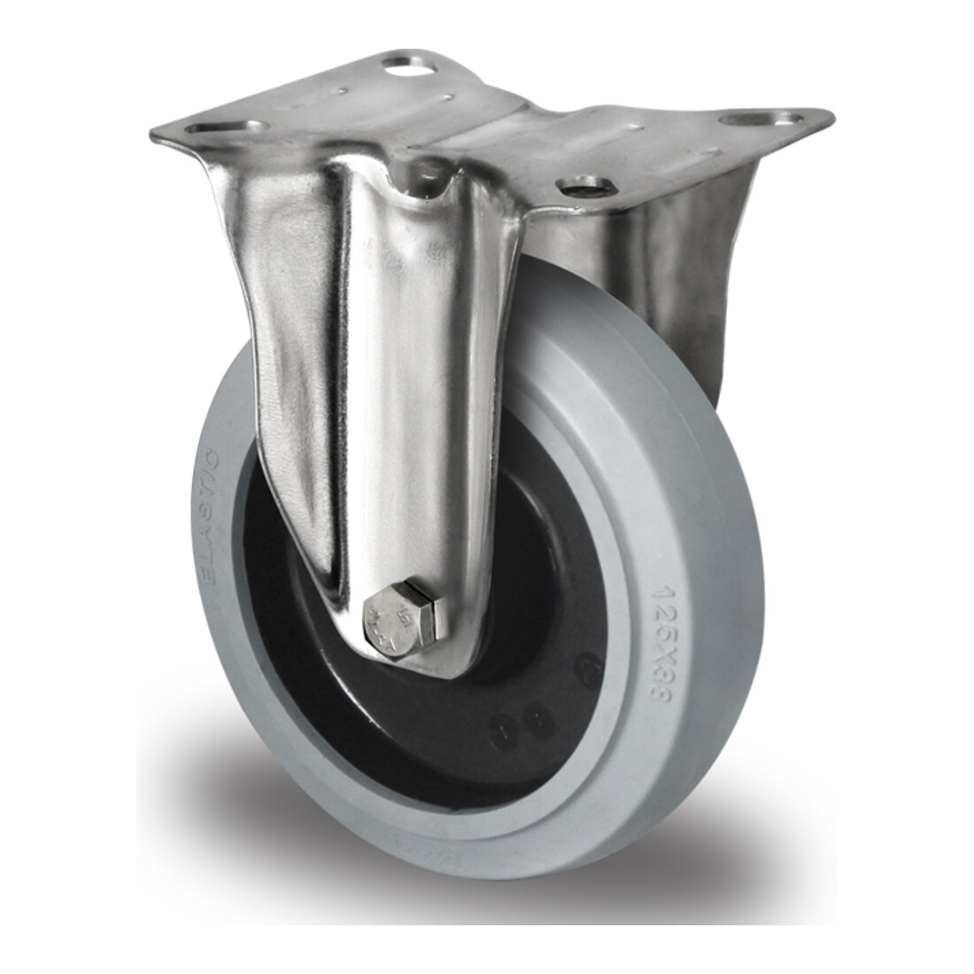 CASCOO Bockrolle ø 125 mm Serie R4E2 Rollenlager Edelstahl