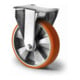 Set CASCOO Lenkrolle mit Totalfeststeller ø 125 mm Serie BAU5 Doppelkugellager E-Serie + Bockrolle ø 125 mm Serie BAU5 Doppelkugellager-3