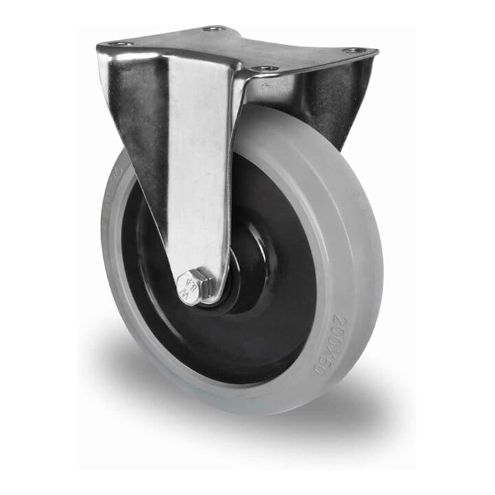 Set CASCOO Lenkrolle ø 80 mm Serie R4E2 Kugellager + Lenkrolle mit Totalfeststeller ø 80 mm Serie R4E2 Kugellager