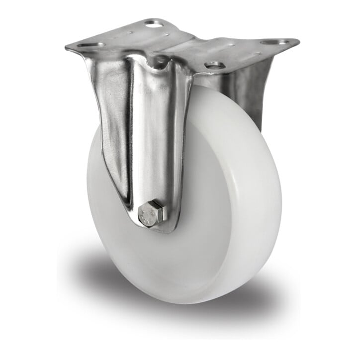 CASCOO Bockrolle ø 80 mm Serie N0N0 Gleitlager Edelstahl