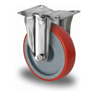 CASCOO Bockwiel ø 125 mm Serie N2U6 Rillenkugellager RVS