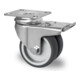 CASCOO Doppel-Lenkrolle mit Totalfeststeller ø 50 mm Serie P2T2 Gleitlager