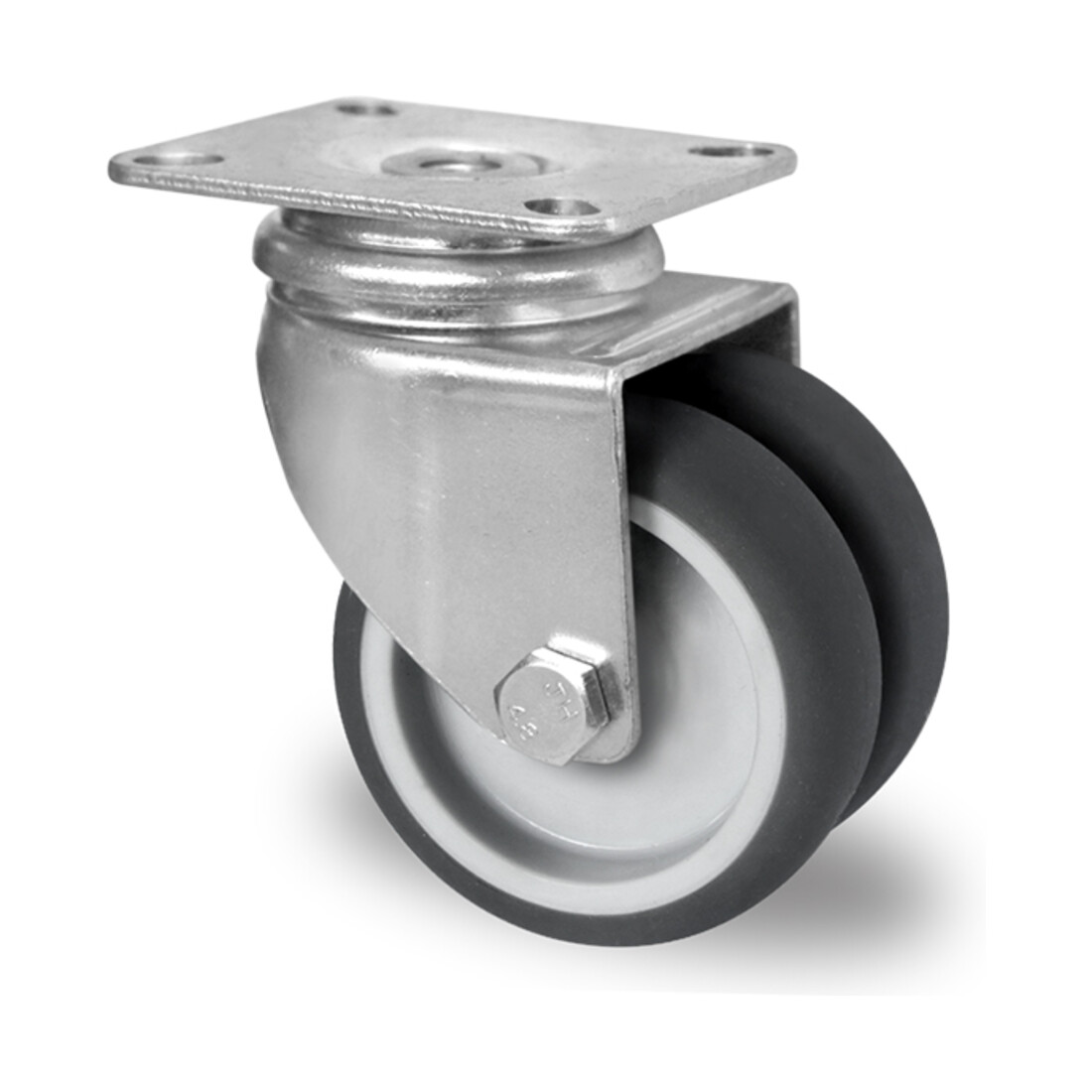 CASCOO Doppel-Lenkrolle Serie P2T2 Gleitlager