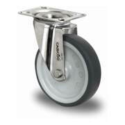 CASCOO Lenkrolle Serie P2W2 Gleitlager Edelstahl-1