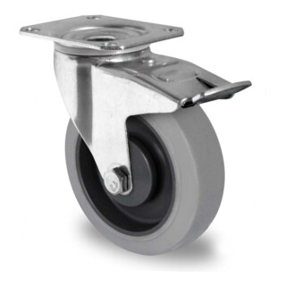 CASCOO Lenkrolle mit Totalfeststeller Serie P2D2 Kugellager