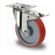 CASCOO Lenkrolle mit Totalfeststeller ø 125 mm Serie N2U6 Rollenlager Edelstahl-1