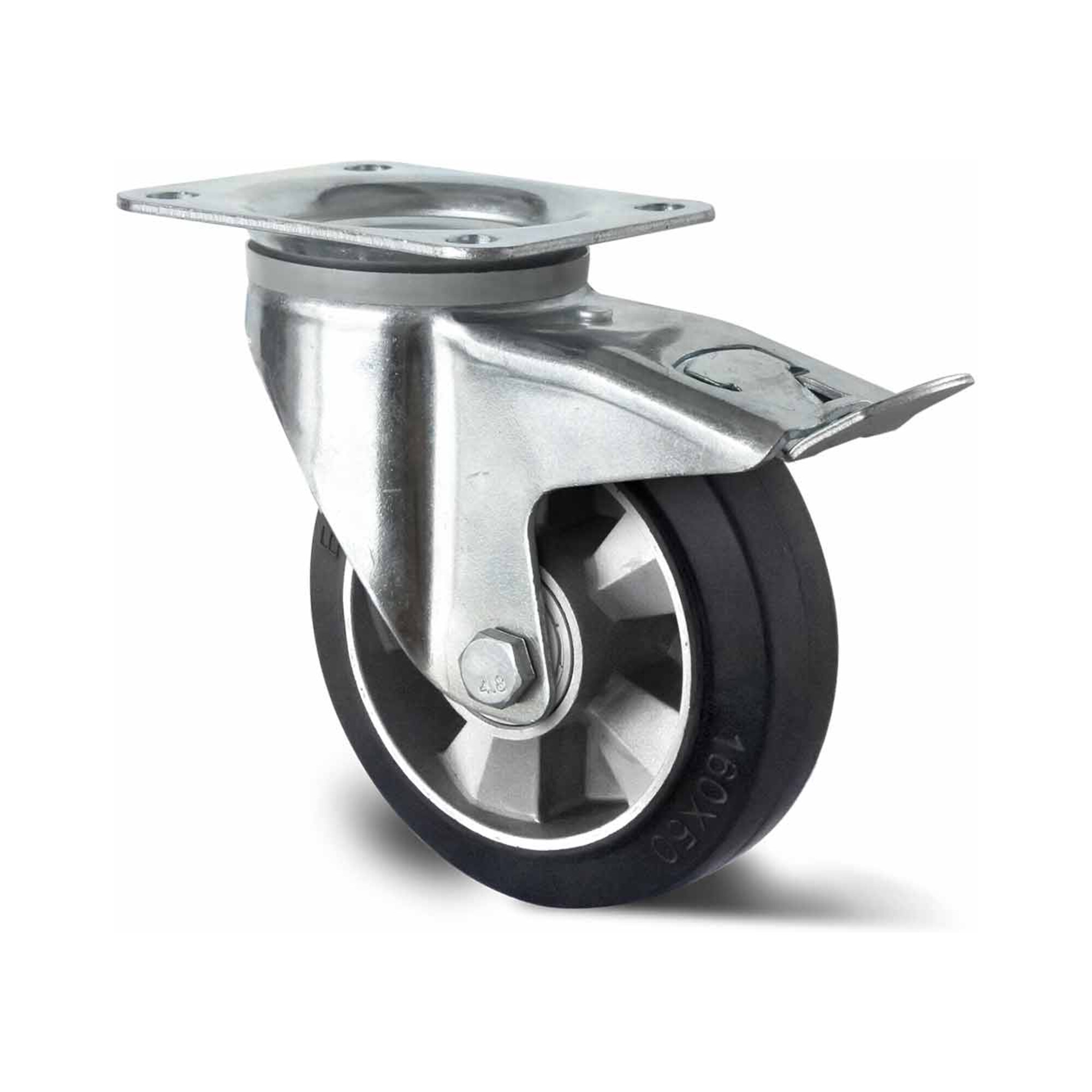 CASCOO Lenkrolle mit Totalfeststeller ø 160 mm Serie BAF4 Doppelkugellager