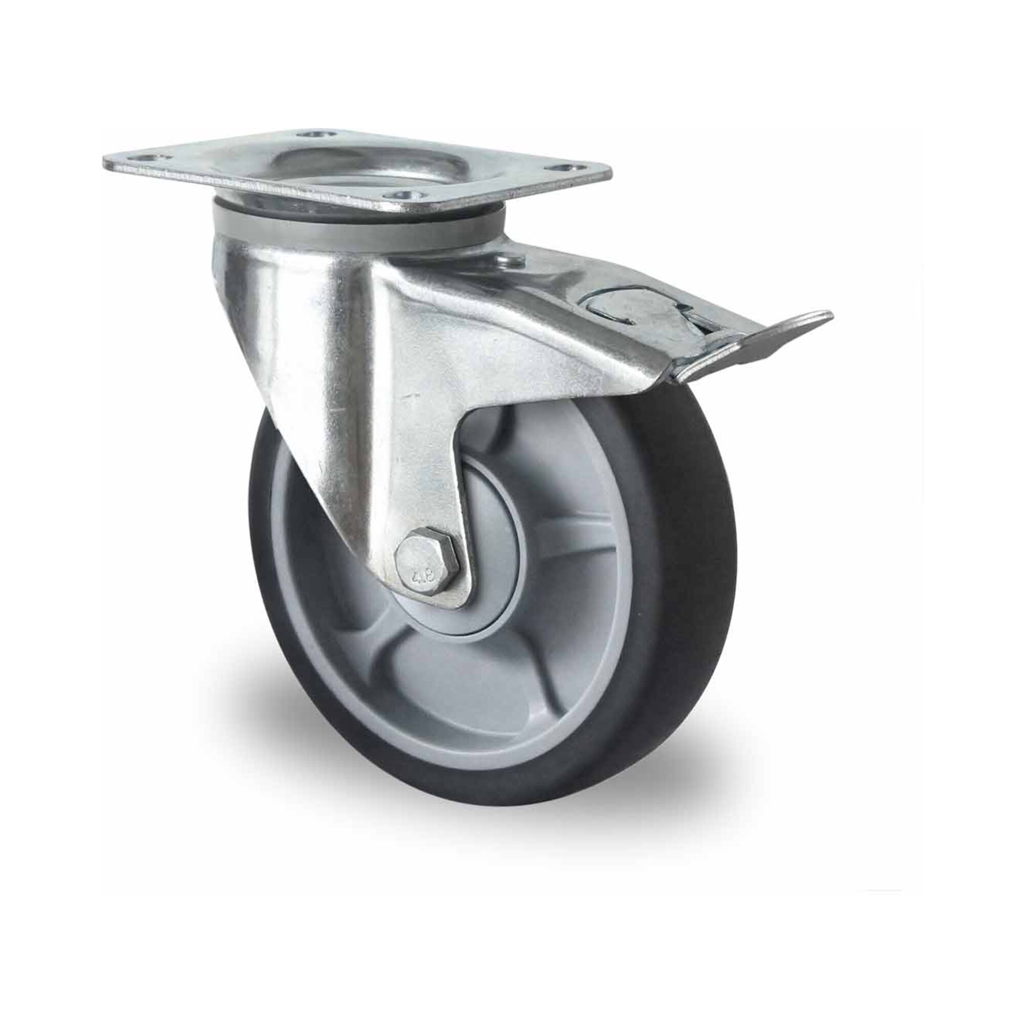 CASCOO Lenkrolle mit Totalfeststeller ø 160 mm Serie P2G2 Kugellager