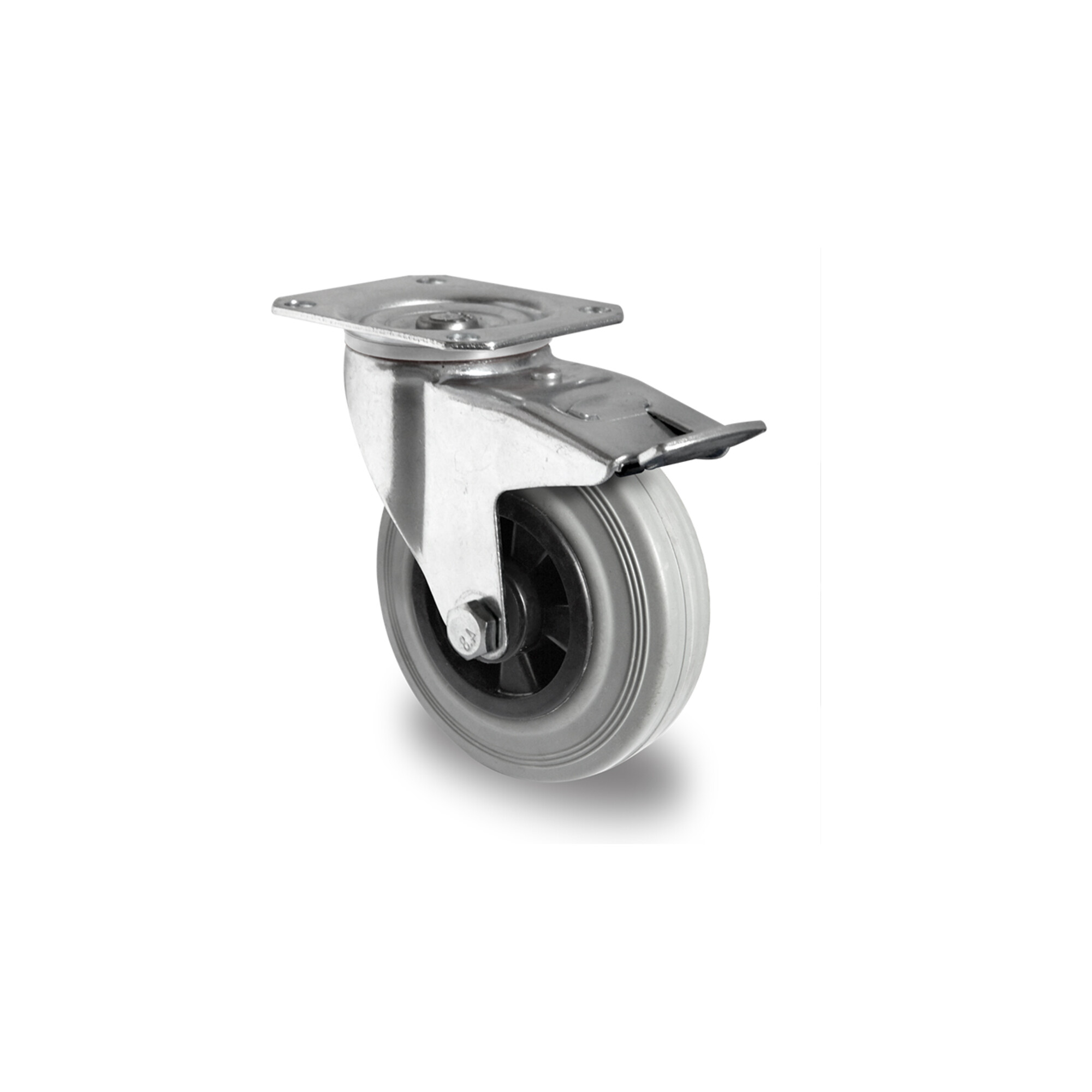 CASCOO Lenkrolle mit Totalfeststeller ø 160 mm Serie P4R2 Rollenlager