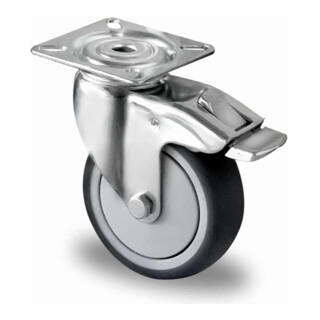 CASCOO Lenkrolle mit Totalfeststeller Serie P2T2 Kugellager