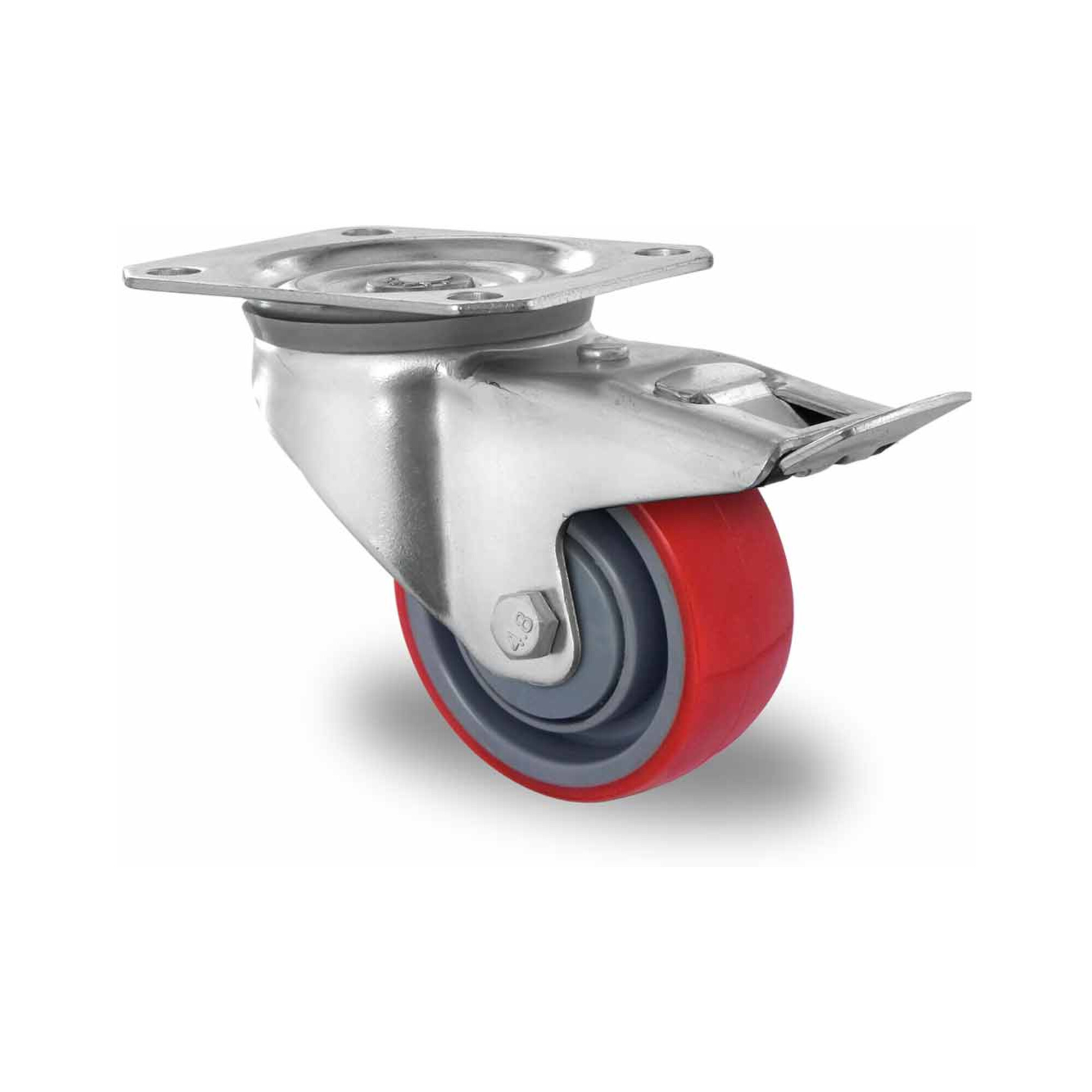 CASCOO Lenkrolle mit Totalfeststeller ø 80 mm Serie N2U6 Kugellager