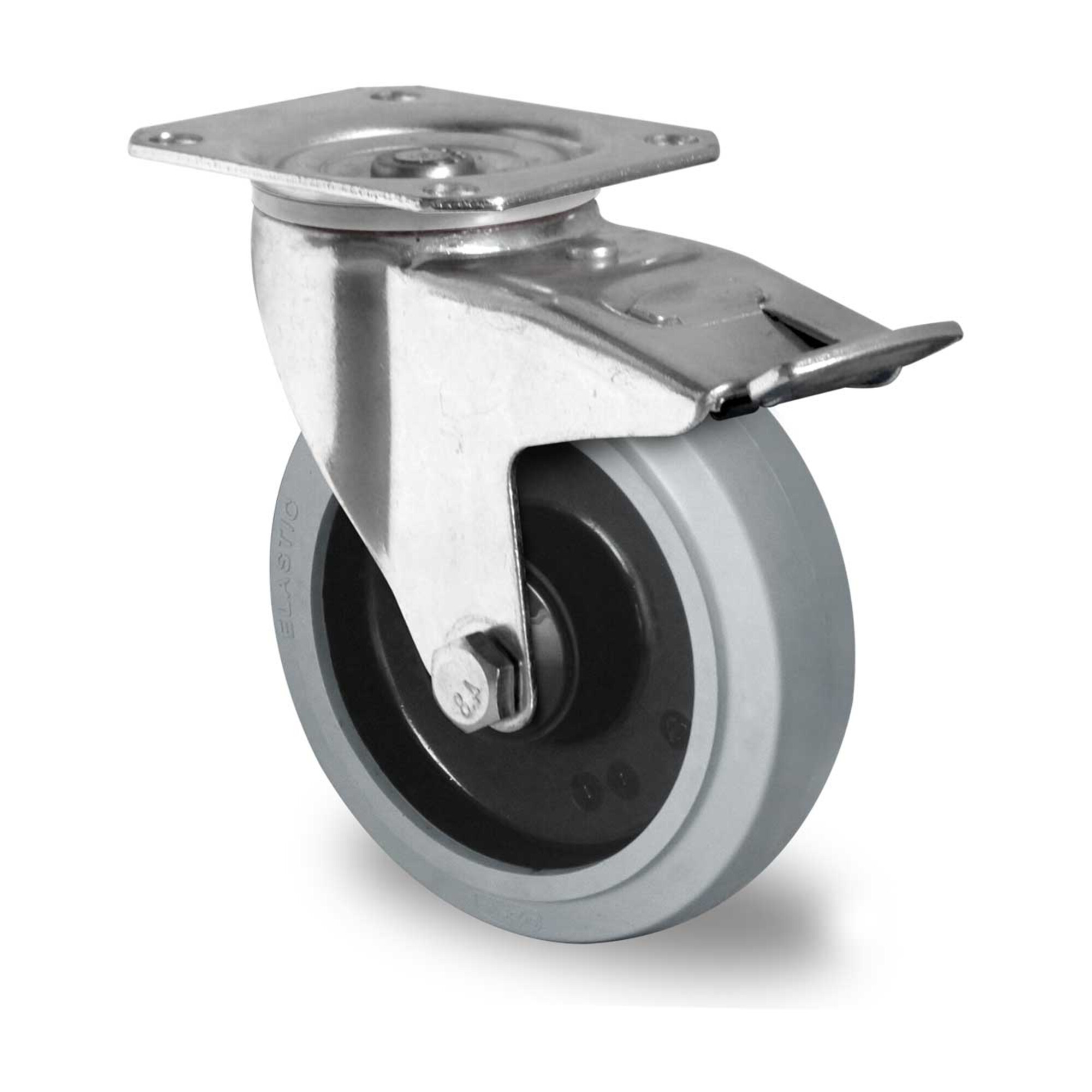 CASCOO Lenkrolle mit Totalfeststeller ø 80 mm Serie R4E2 Kugellager