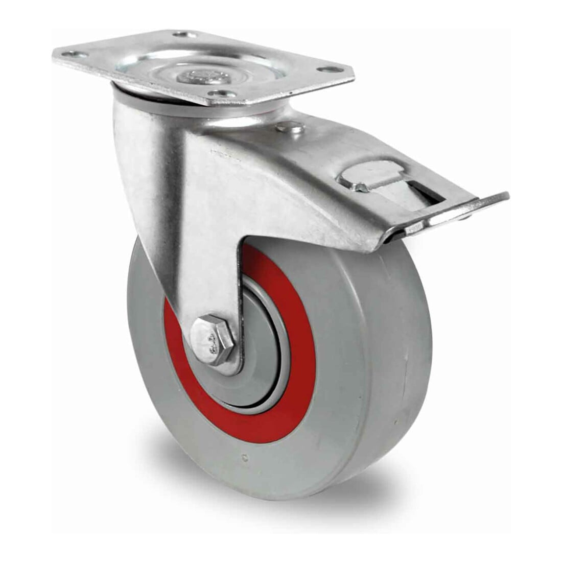 CASCOO Lenkrolle mit Totalfeststeller ø 100 mm Serie M6N2 Rollenlager