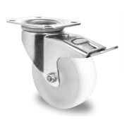 CASCOO Lenkrolle mit Totalfeststeller ø 100 mm Serie N0N0 Gleitlager-3