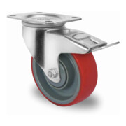CASCOO Lenkrolle mit Totalfeststeller Serie N2U6 Kugellager-3