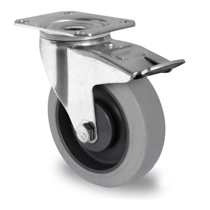 CASCOO Lenkrolle mit Totalfeststeller ø 100 mm Serie P2D2 Kugellager