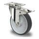 CASCOO Lenkrolle mit Totalfeststeller ø 100 mm Serie P2W2 Gleitlager Edelstahl
