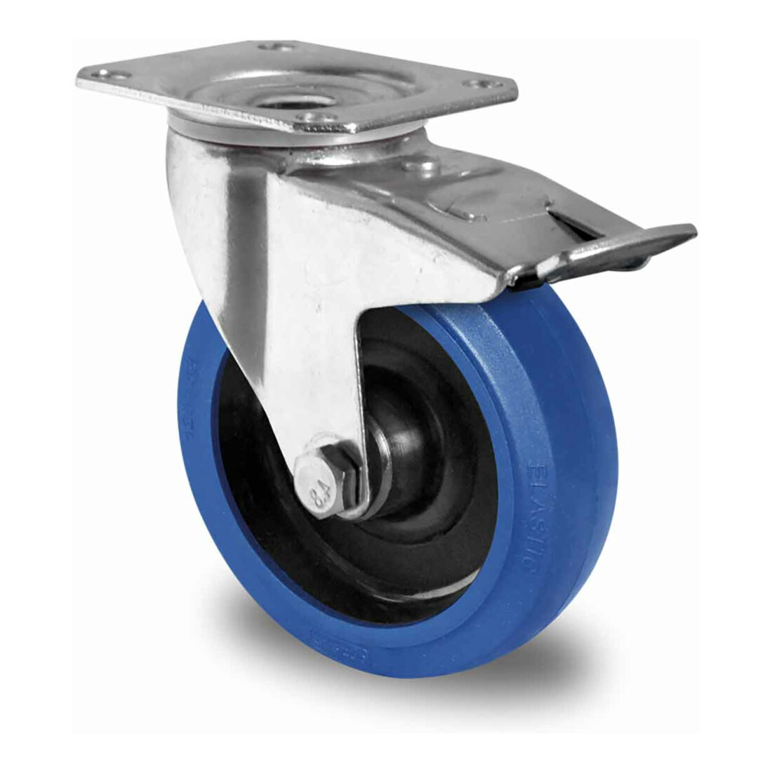 CASCOO Lenkrolle mit Totalfeststeller ø 100 mm Serie R4F1 Rollenlager